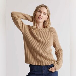 Quince Tan Crew Neck Sweater